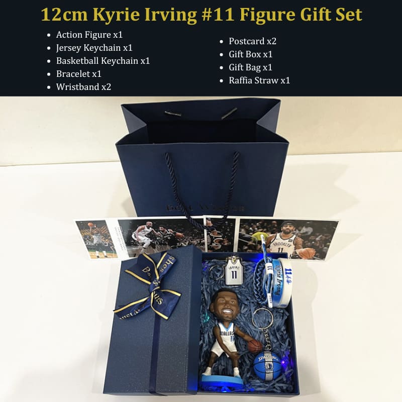 Kyrie Irving Basketball Bobblehead - 12cm Gift Set with Extras, Basketball Fan Gift Idea