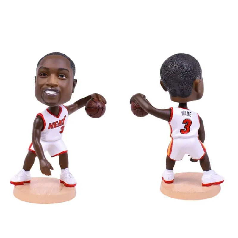 Dwyane Wade Basketball Bobblehead - 12cm Compact Collectible for Shelves or Gifting