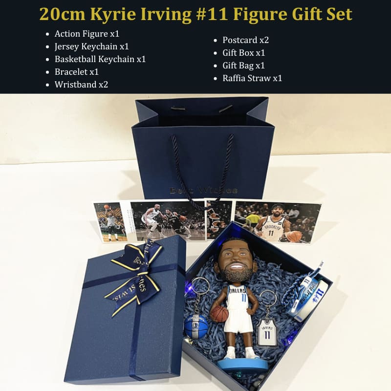 Kyrie Irving Basketball Bobblehead - 20cm Gift Set with Bonus Basketball Accessories