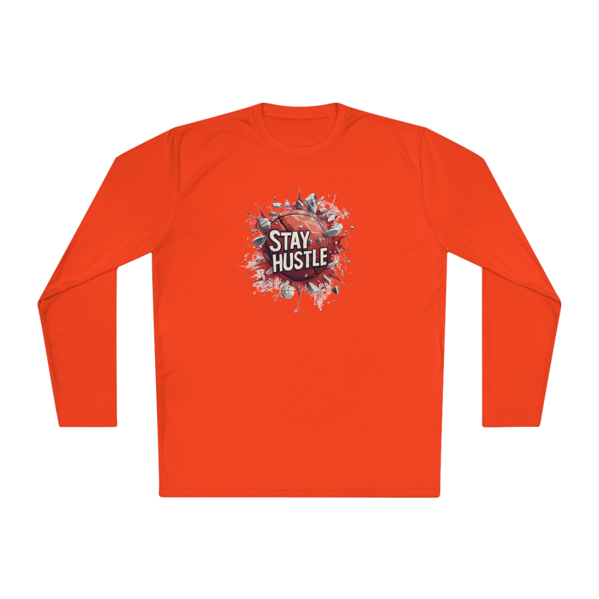 Stay Hustle Lightweight Long Sleeve Tee 100% Polyester