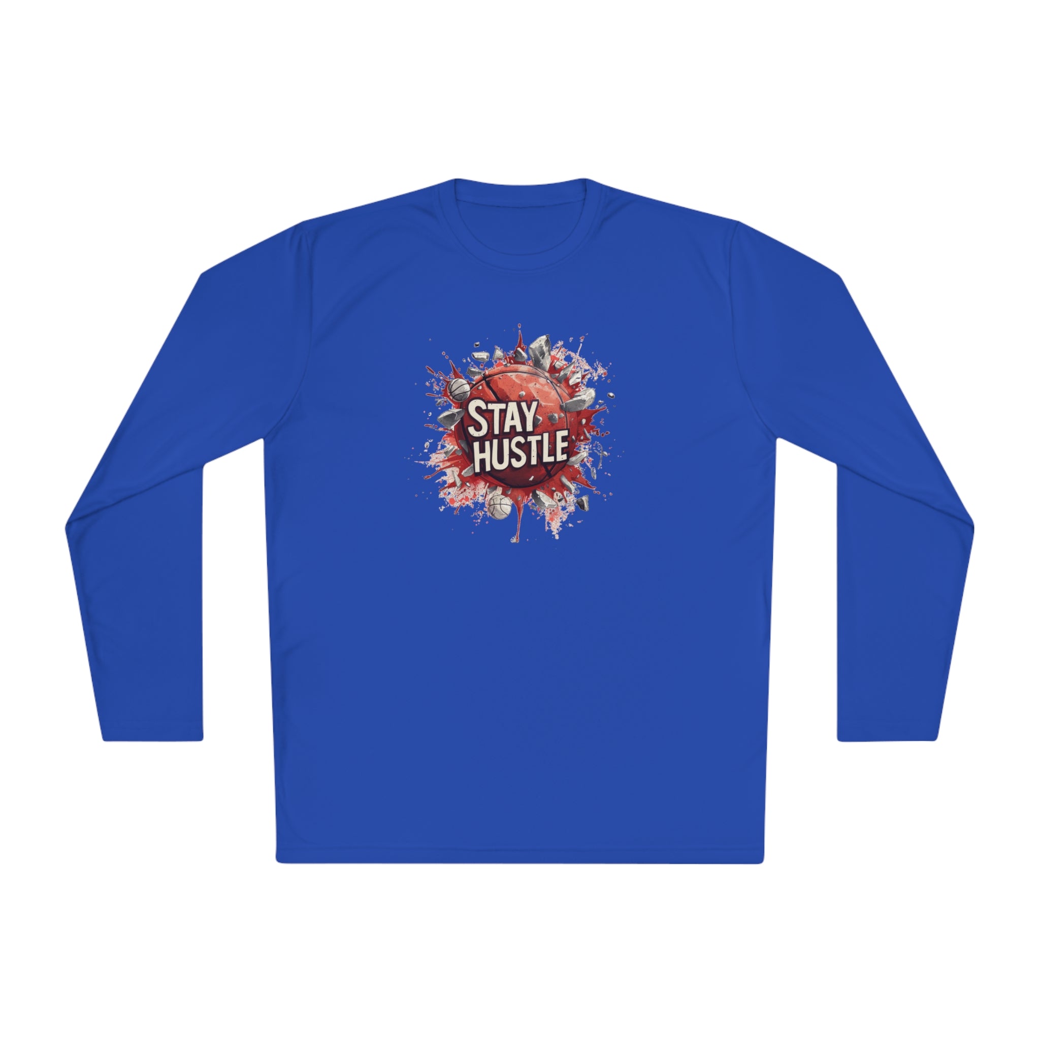 Stay Hustle Lightweight Long Sleeve Tee 100% Polyester