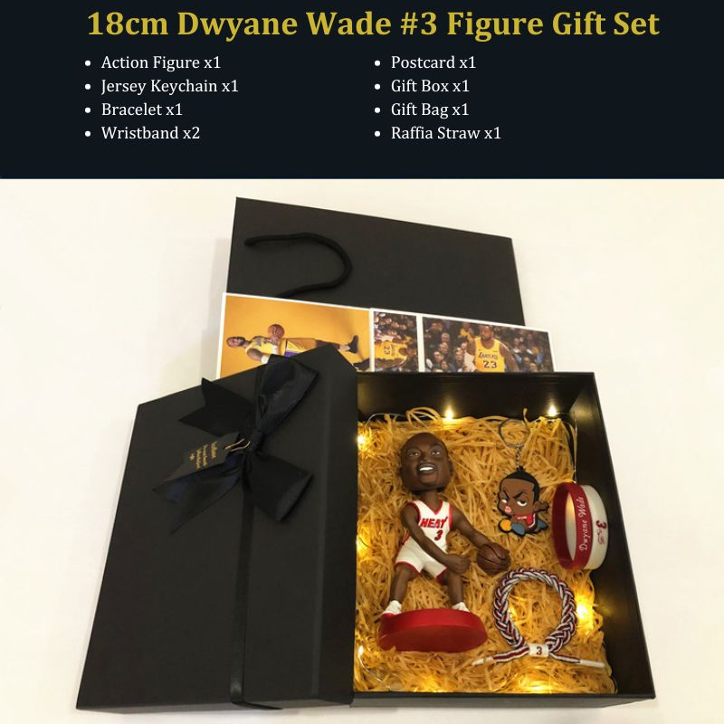 Dwyane Wade #3 Inspired Basketball Bobblehead Miami Style Best Hooper Gifts