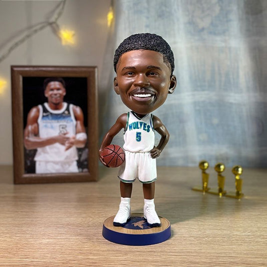 Anthony Edwards Bobblehead – Minnesota Basketball Shakeable Figure Dream Baller