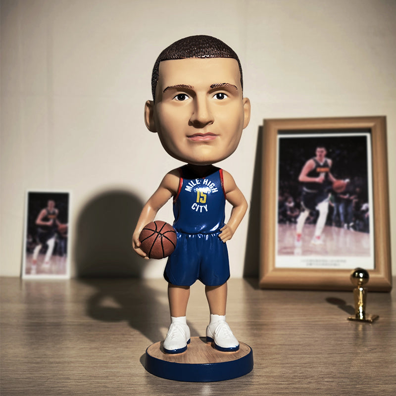 Nikola Jokic #15 Denver Nuggets NBA Basketball Collectible Bobblehead Action Figure