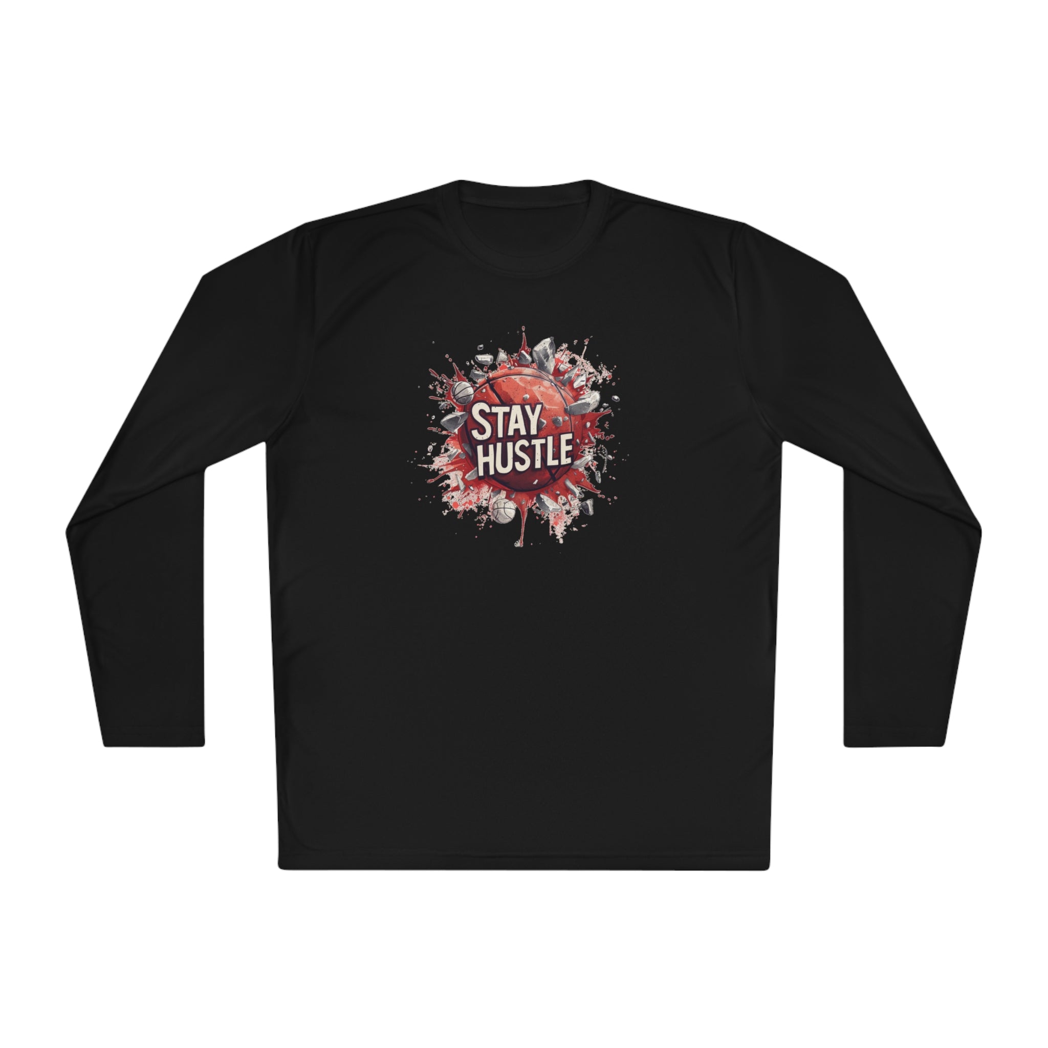 Stay Hustle Lightweight Long Sleeve Tee 100% Polyester