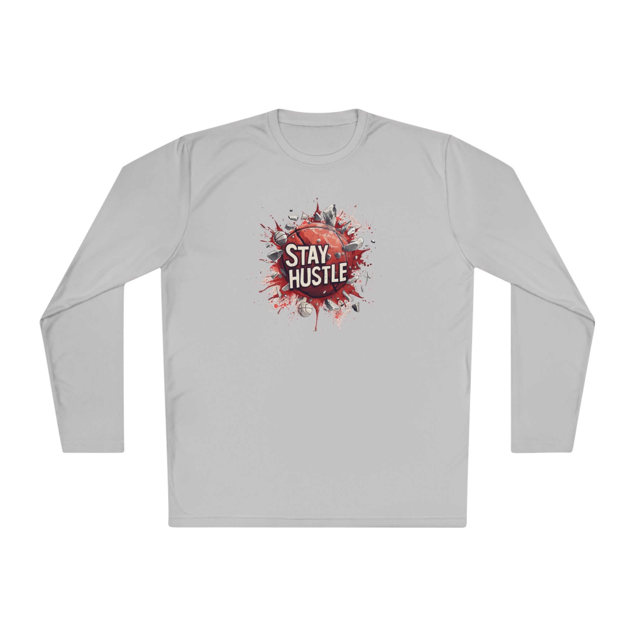 Stay Hustle Lightweight Long Sleeve Tee 100% Polyester