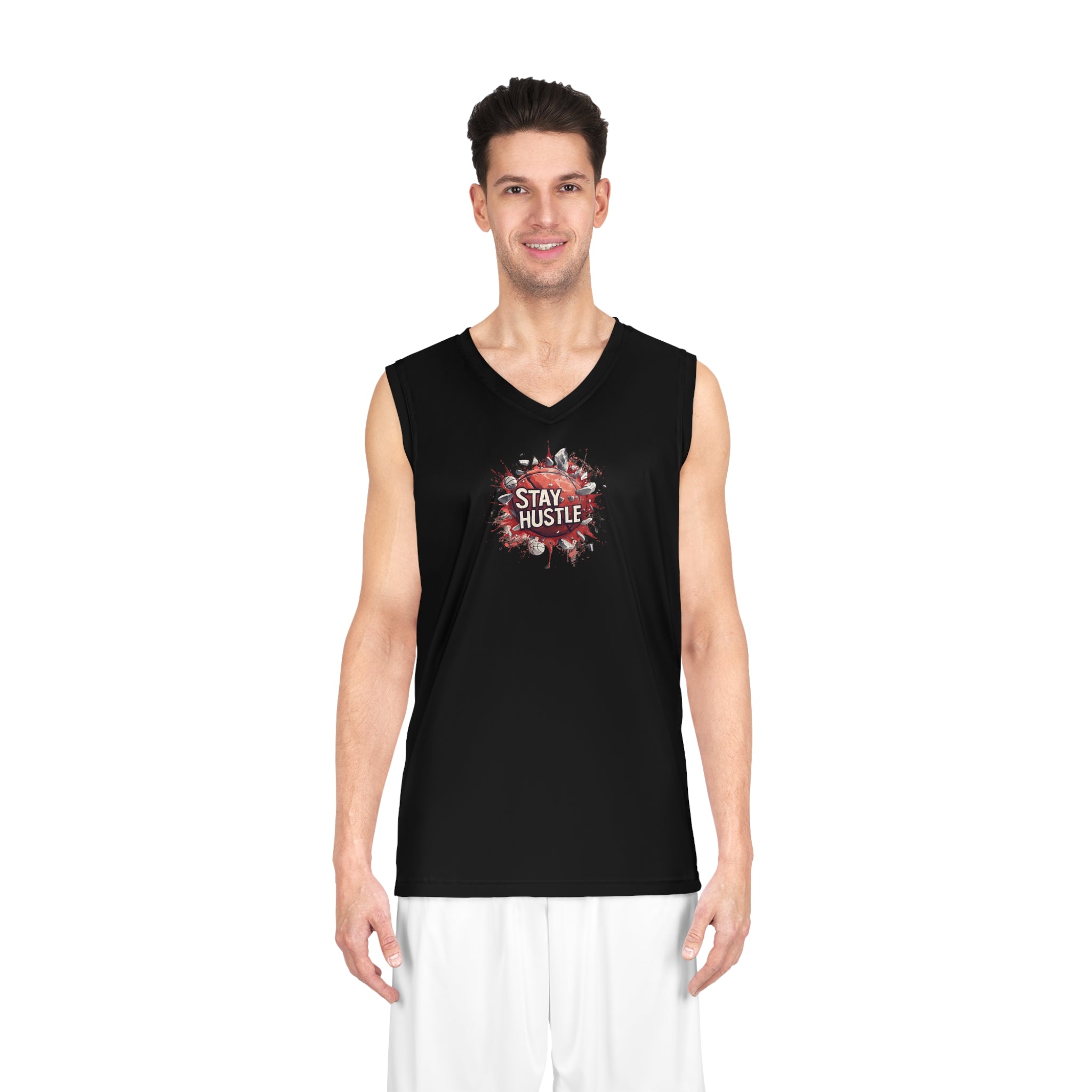 Stay Hustle Basketball Jersey