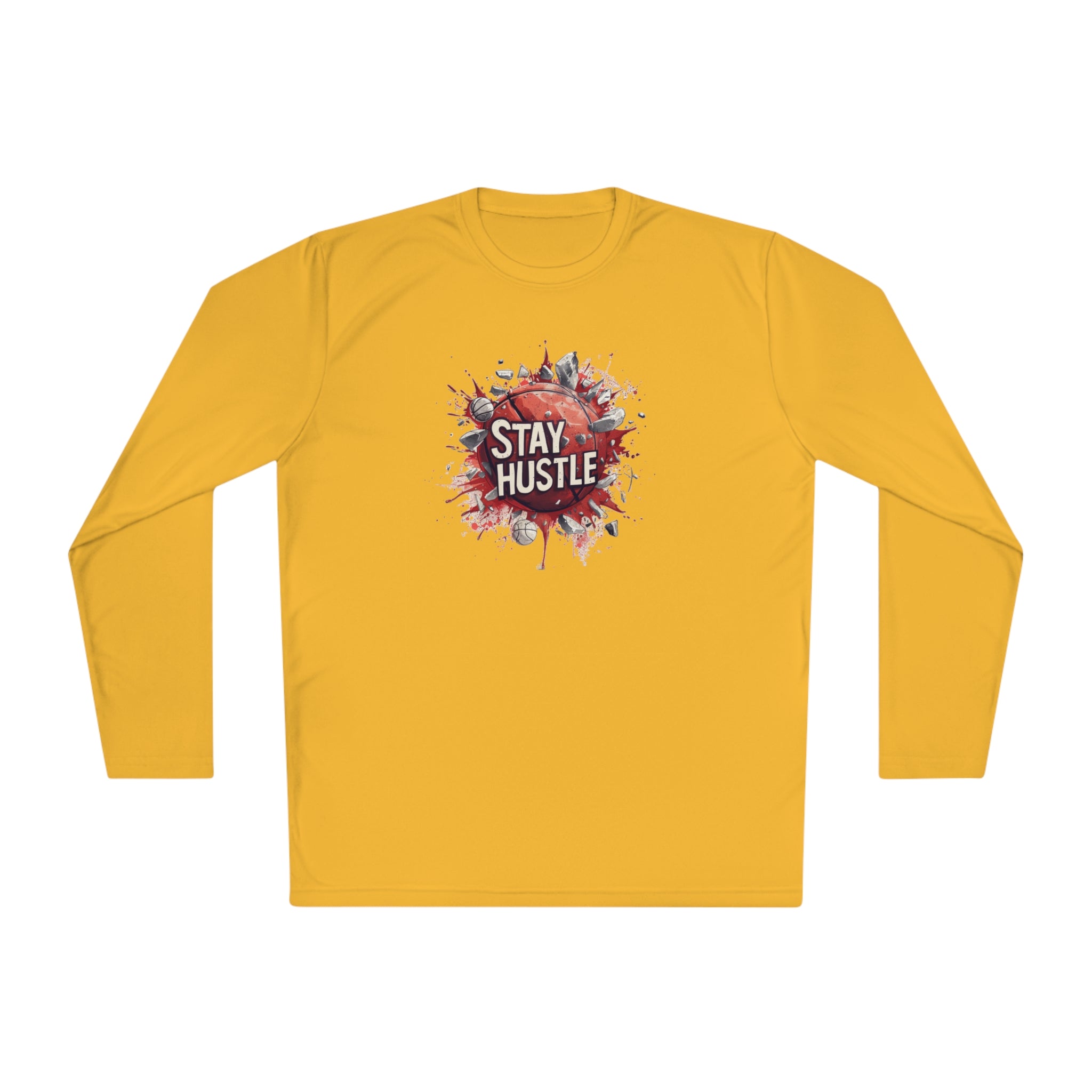 Stay Hustle Lightweight Long Sleeve Tee 100% Polyester