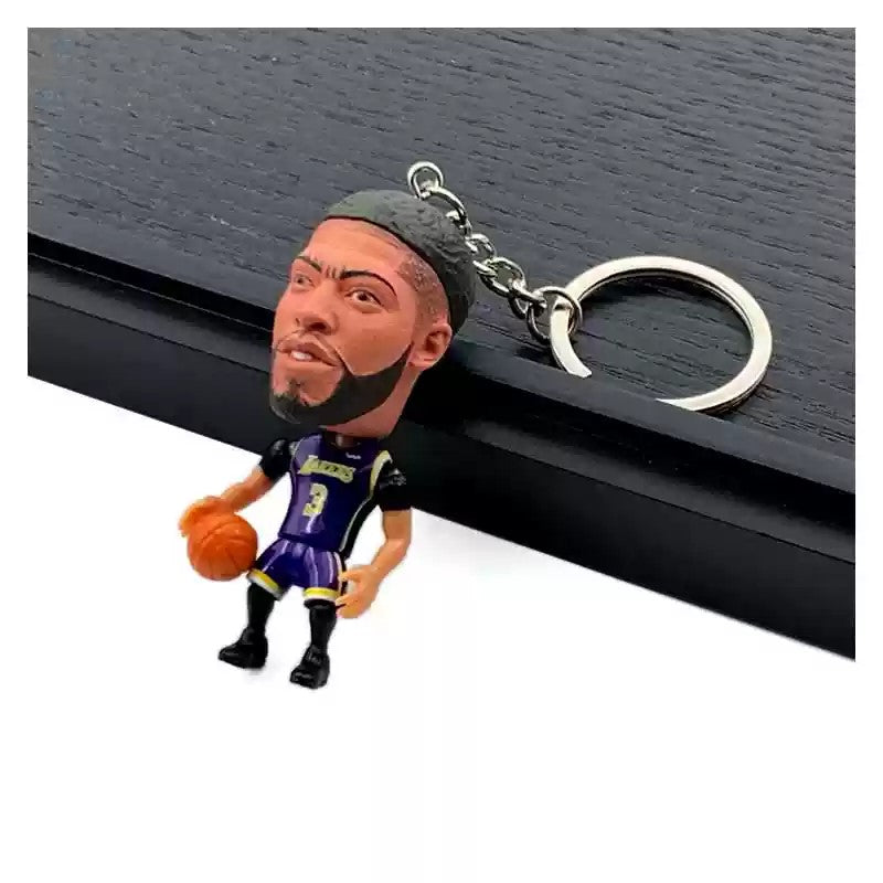 NBA Figures Basketball NBA Mini 3D Keychains | LeBron, Kobe, Curry & more- Perfect Basketball Fan Gift