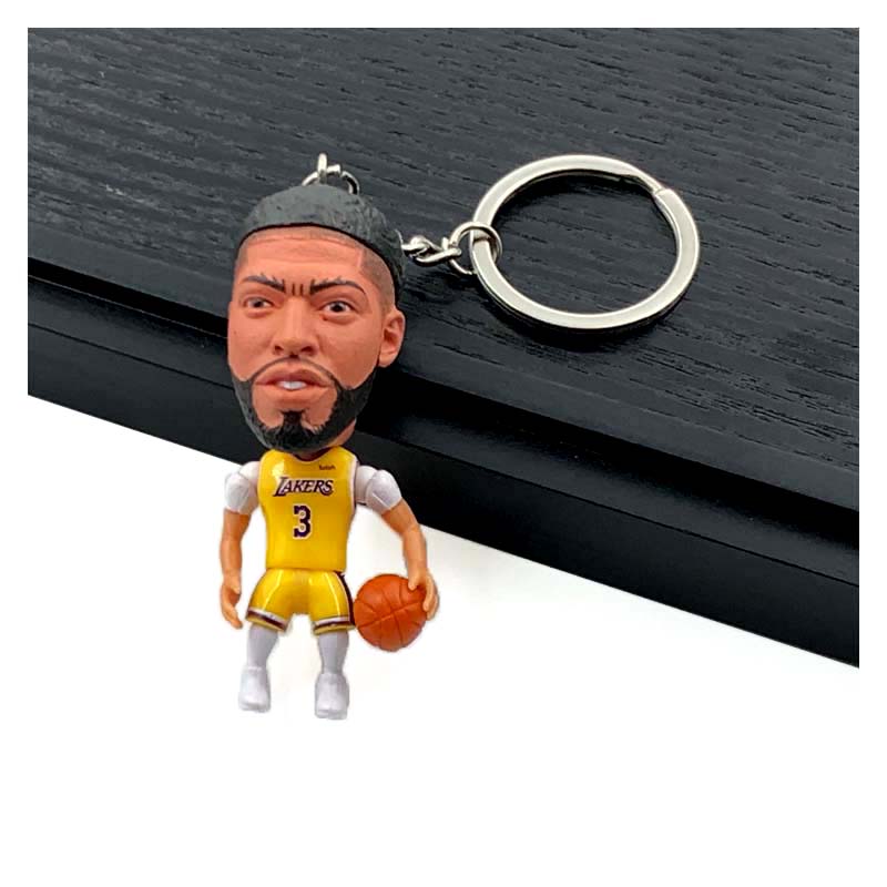 NBA Figures Basketball NBA Mini 3D Keychains | LeBron, Kobe, Curry & more- Perfect Basketball Fan Gift