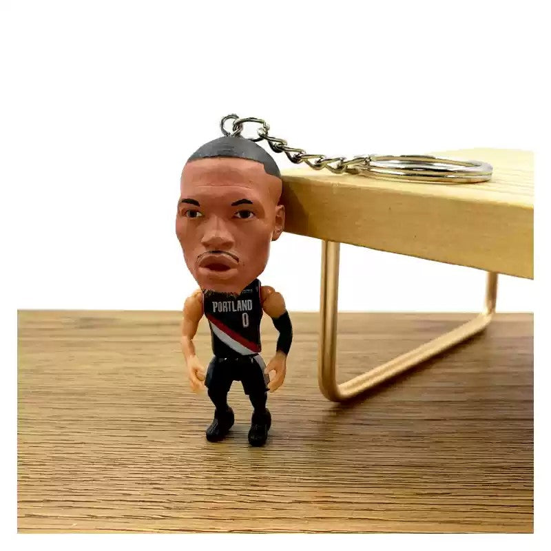 NBA Figures Basketball NBA Mini 3D Keychains | LeBron, Kobe, Curry & more- Perfect Basketball Fan Gift