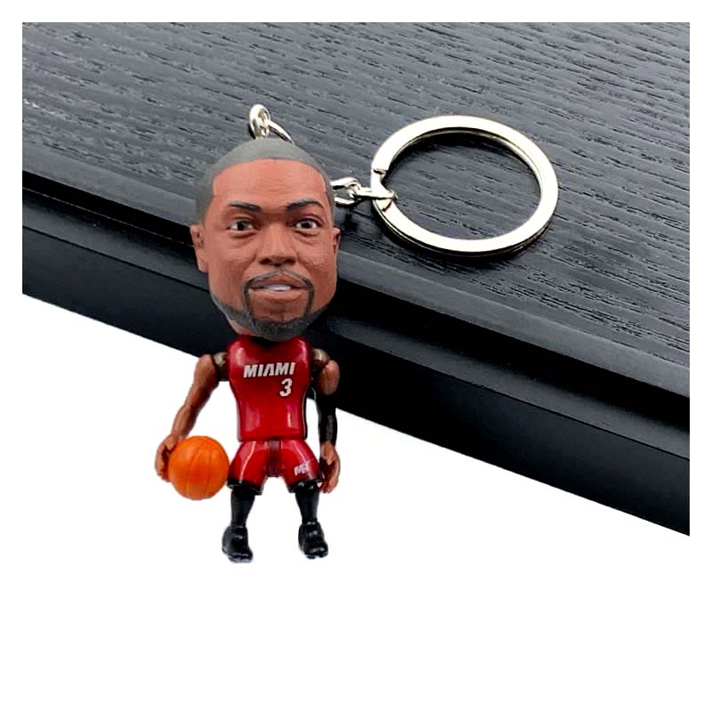 NBA Figures Basketball NBA Mini 3D Keychains | LeBron, Kobe, Curry & more- Perfect Basketball Fan Gift