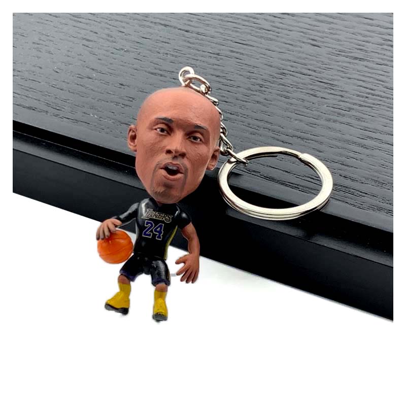 NBA Figures Basketball NBA Mini 3D Keychains | LeBron, Kobe, Curry & more- Perfect Basketball Fan Gift