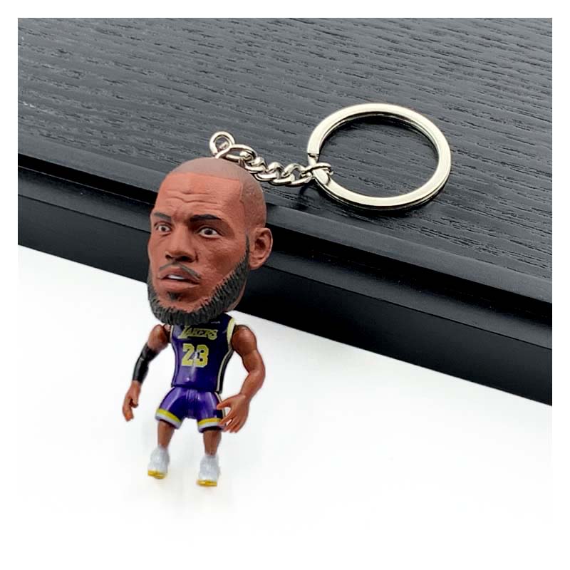 NBA Figures Basketball NBA Mini 3D Keychains | LeBron, Kobe, Curry & more- Perfect Basketball Fan Gift