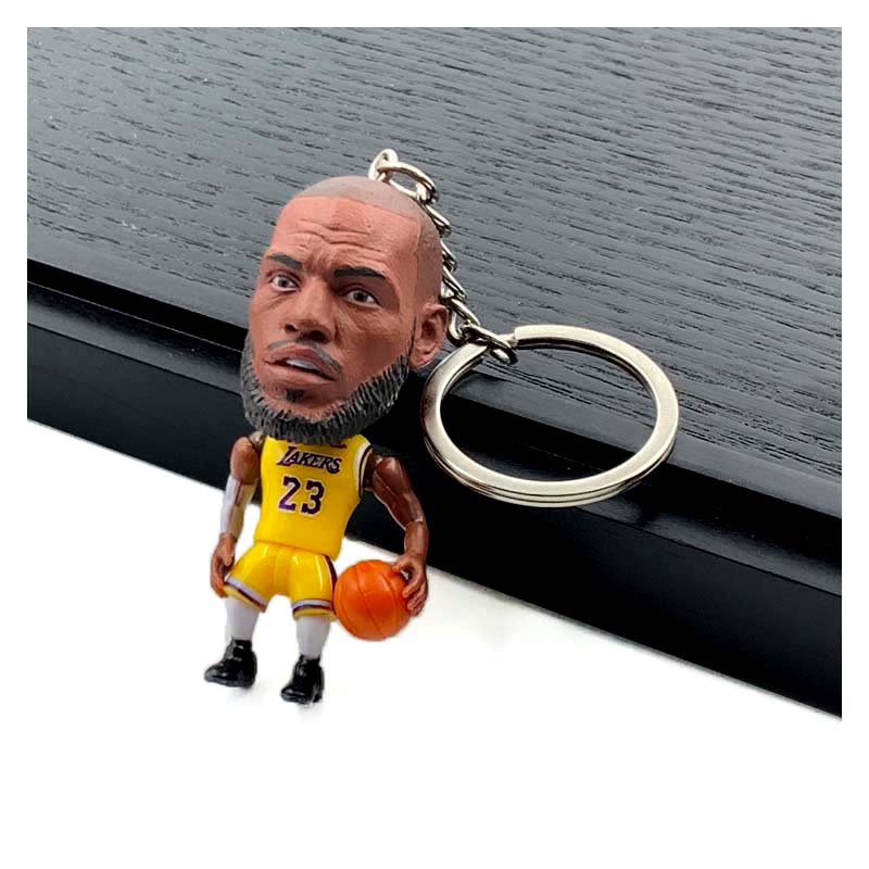 NBA Figures Basketball NBA Mini 3D Keychains | LeBron, Kobe, Curry & more- Perfect Basketball Fan Gift