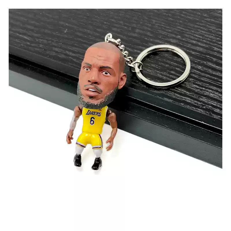 NBA Figures Basketball NBA Mini 3D Keychains | LeBron, Kobe, Curry & more- Perfect Basketball Fan Gift