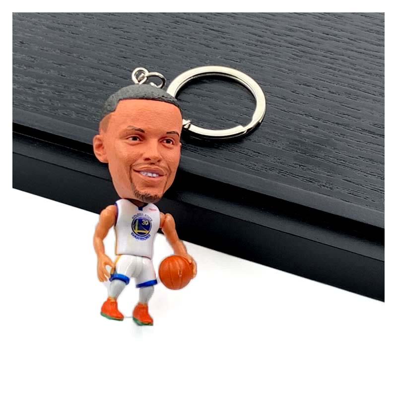 NBA Figures Basketball NBA Mini 3D Keychains | LeBron, Kobe, Curry & more- Perfect Basketball Fan Gift