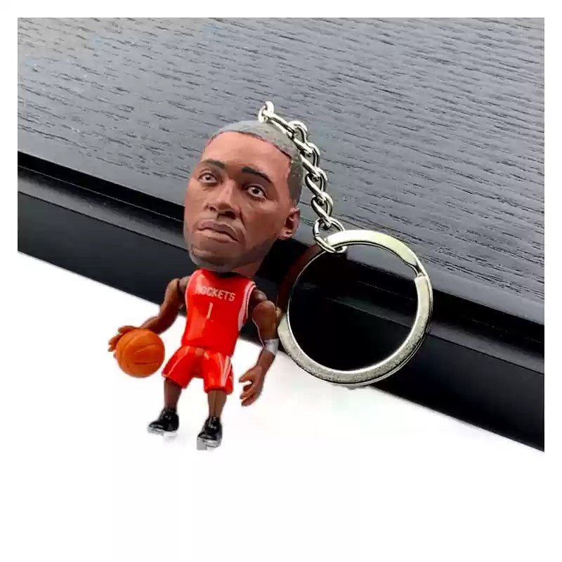 NBA Figures Basketball NBA Mini 3D Keychains | LeBron, Kobe, Curry & more- Perfect Basketball Fan Gift